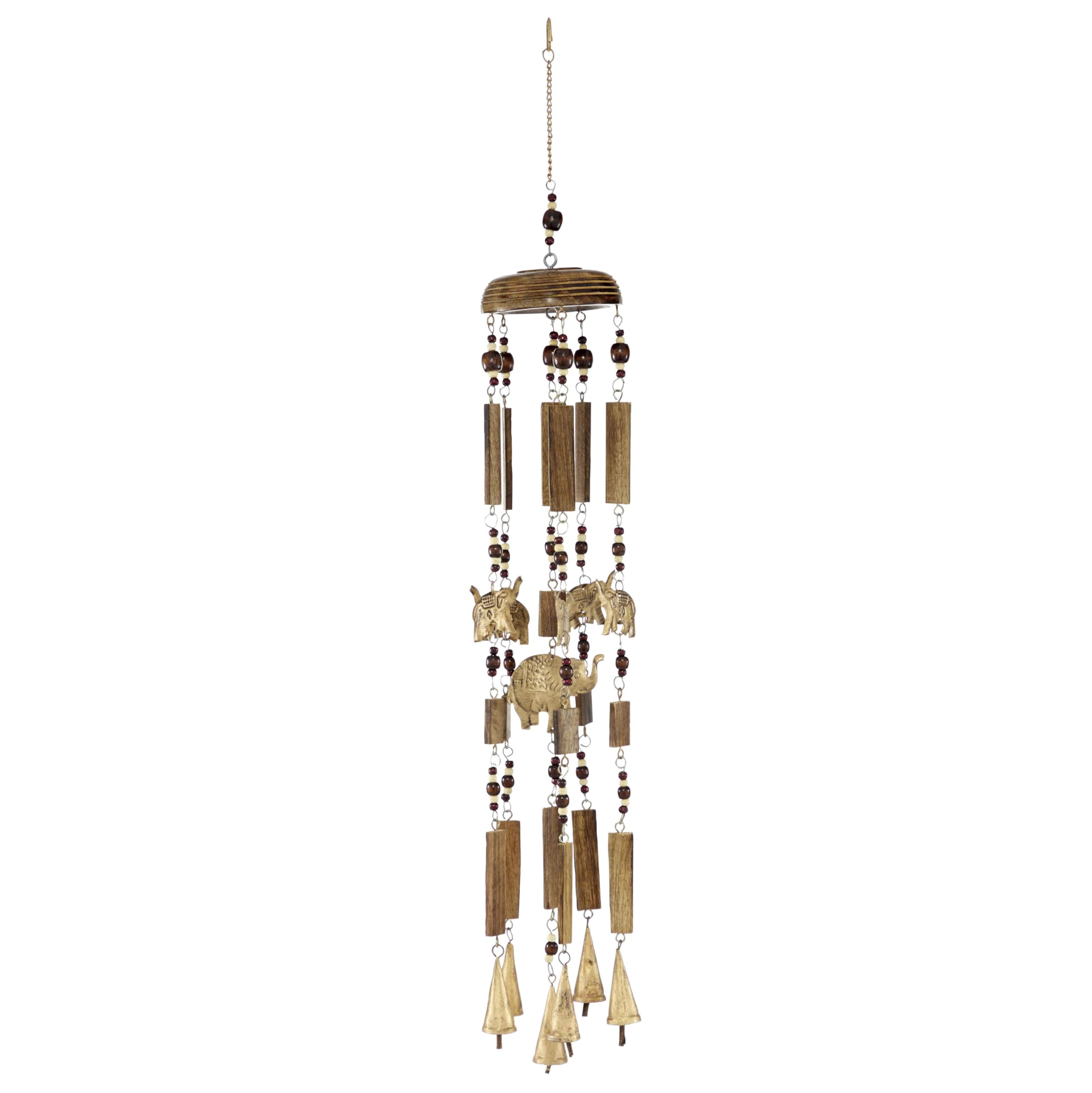 Carillon éolien Deco 79 marron anti stress pour extérieur zen
