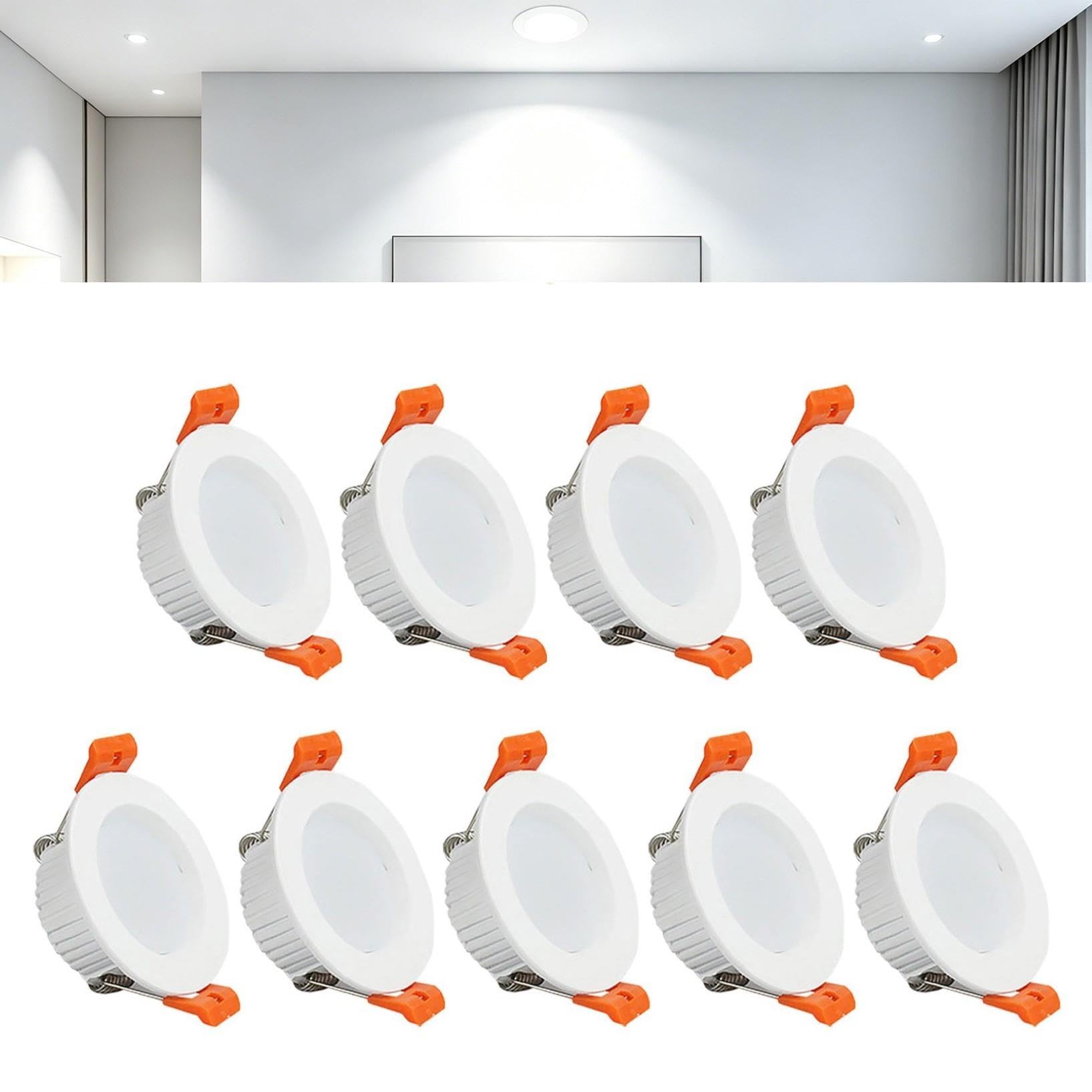 Lampa sufitowa wpuszczana LED, biała, ultracienka, aluminiowa, panelowa