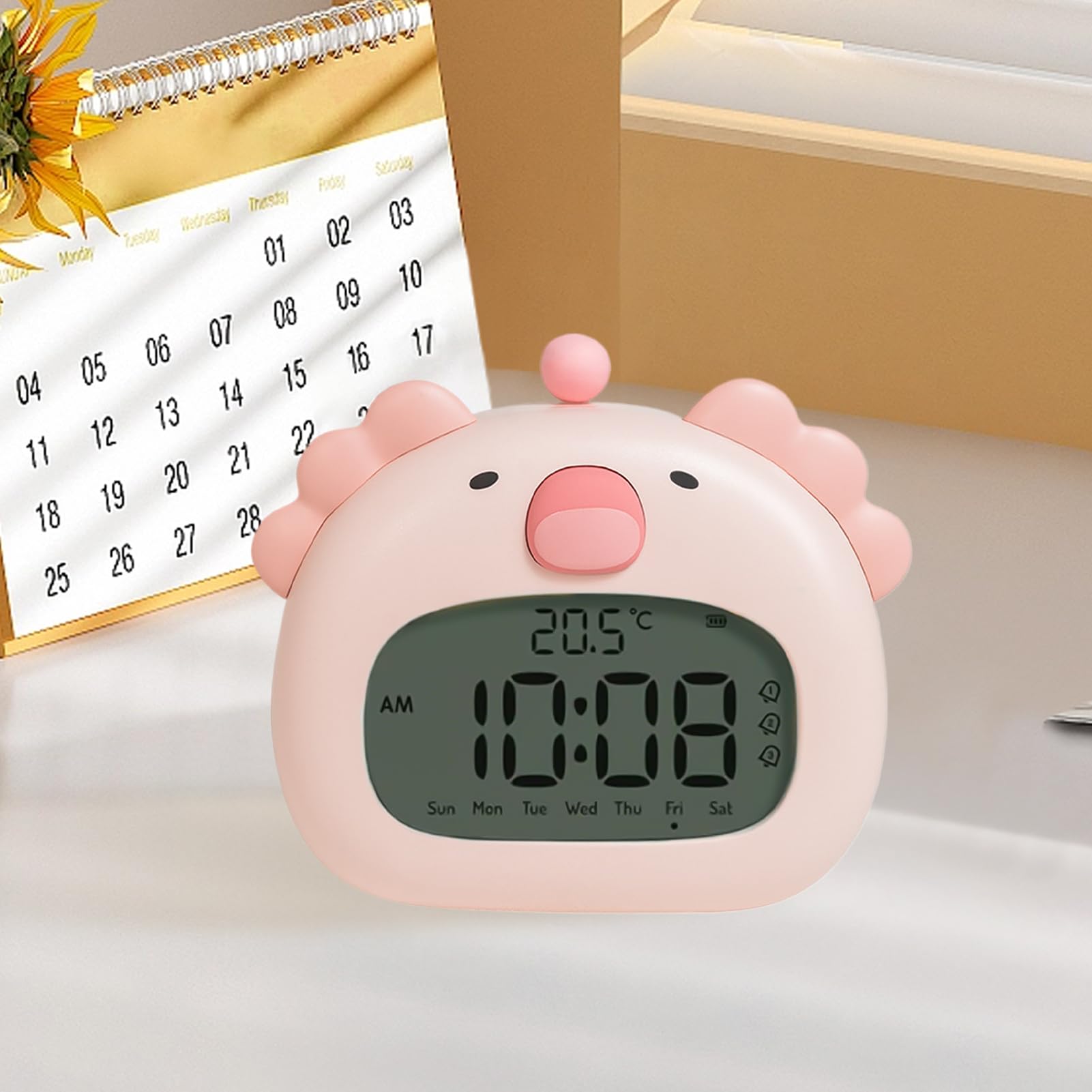 Luce notturna Con Orologio 6 Modalità Luminosità Ricaricabile Digitale