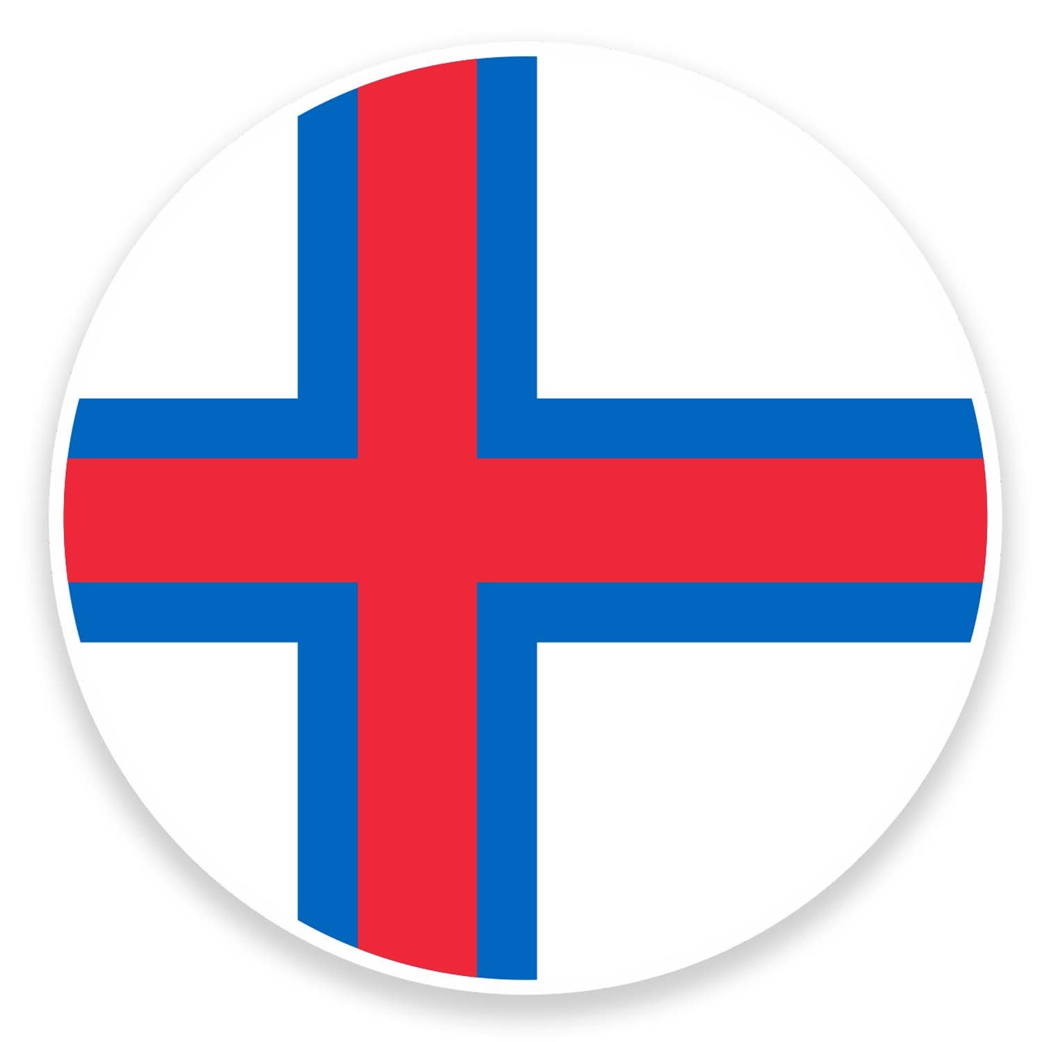 2 x 10cm Faroe Island Flag Vinyl Sticker Decal Laptop Car Luggage Travel #9049 (10cm Wide x 10cm High)
