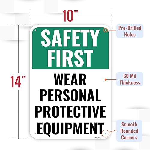 Miniatura 4 de 1 letrero de seguridad, 14 x 10 pulgadas, aluminio, letrero de seguridad no es accidente para el lugar de trabajo