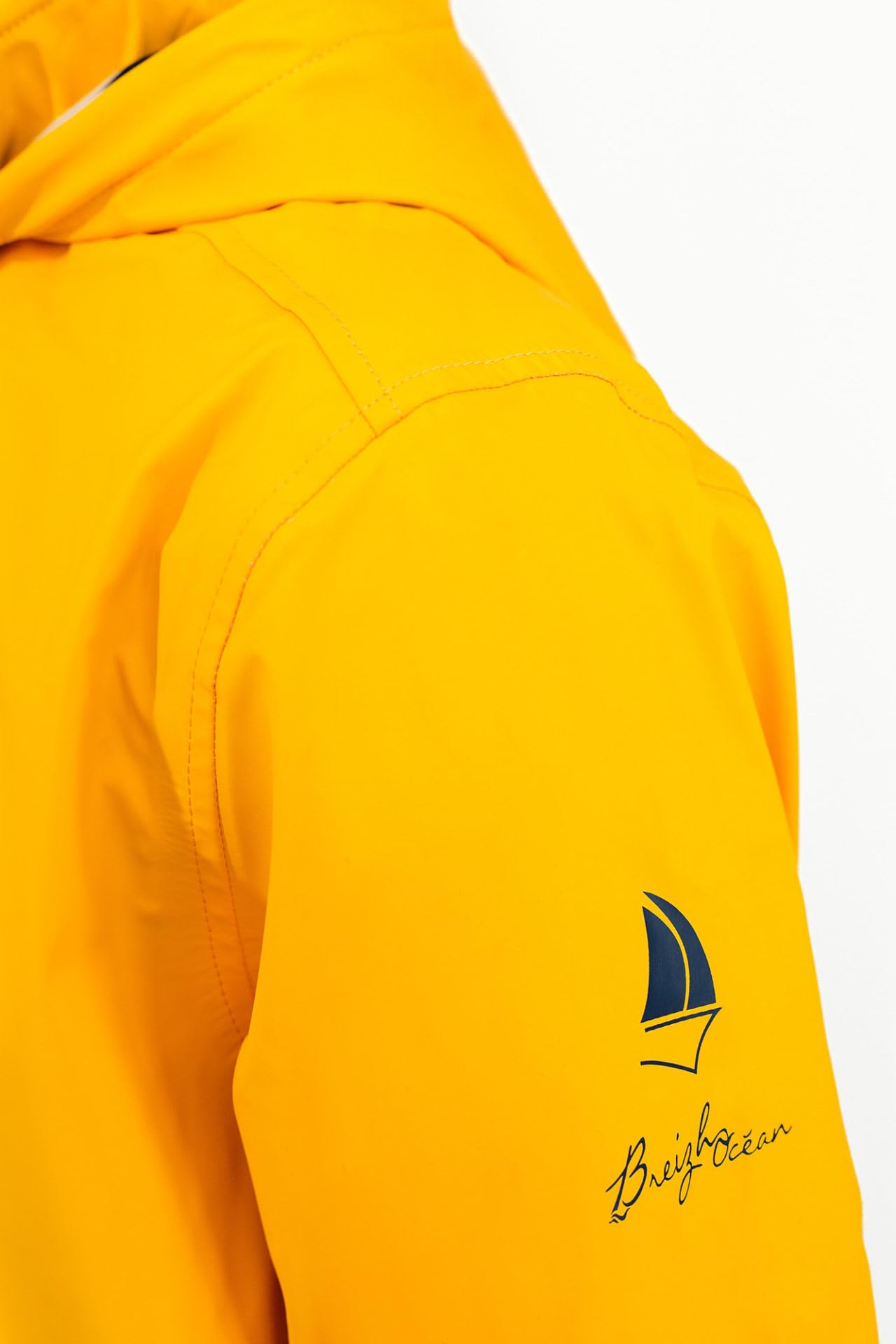 Breizh Ocean - Ciré Homme, du XS au 4XL, Création Française SARZEAU, Coutures Impermeables,Veste Imperméable Homme, Coupe Vent avec Doublure Rayée de Style Marinière
