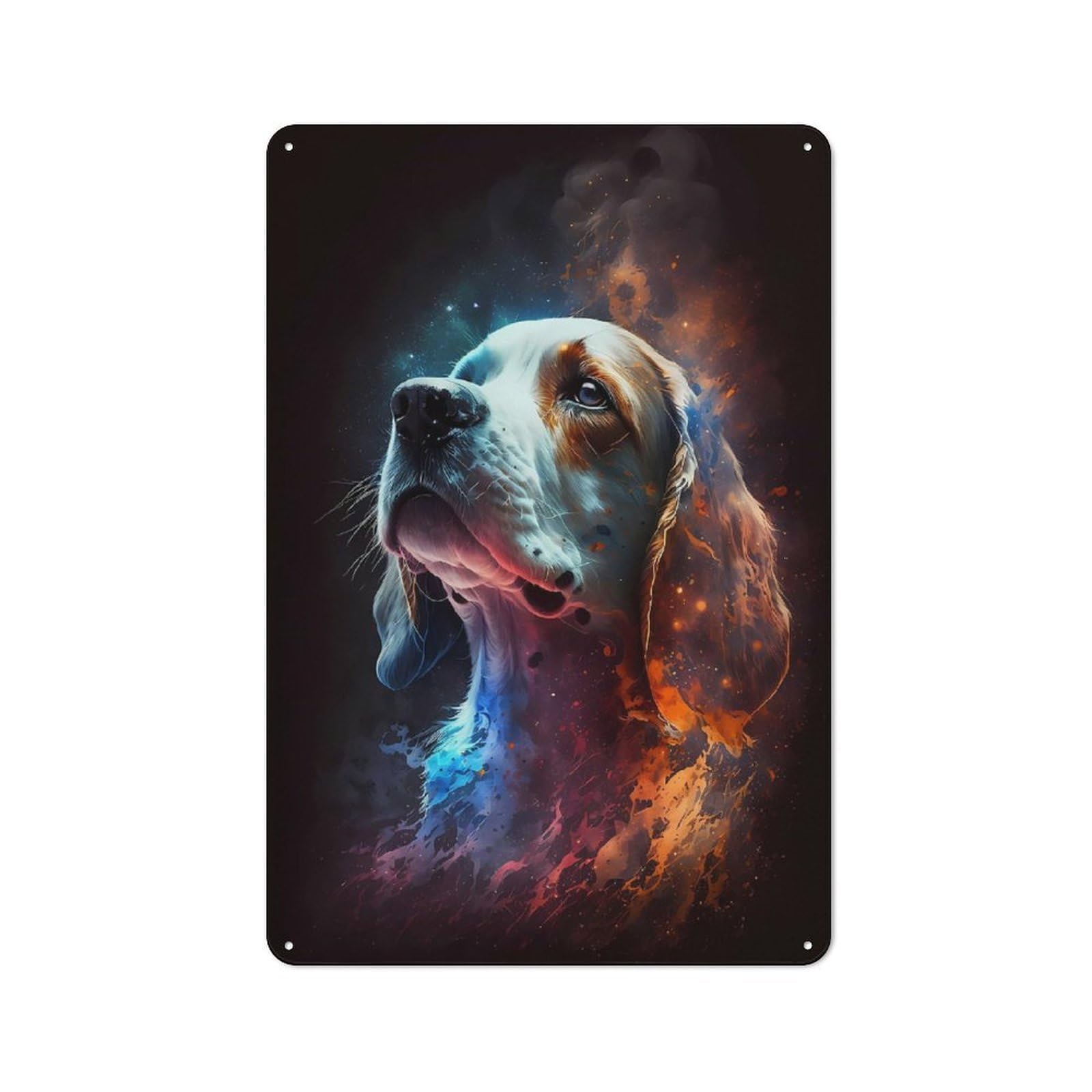 Junmoney Beagle Dog Tin Sign With Design 30X20cm, Industrial Garage Wall Decor For Workshop, Basement, Shed Or Games Room