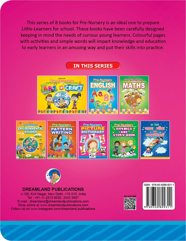 Image of Pre-Nursery Picture Dictionary for Kids Ages 2-5 Years | Preschool Vocabulary Builder with Colourful Alphabet Words & Illustrations | Early Learning Educational Book for Toddlers