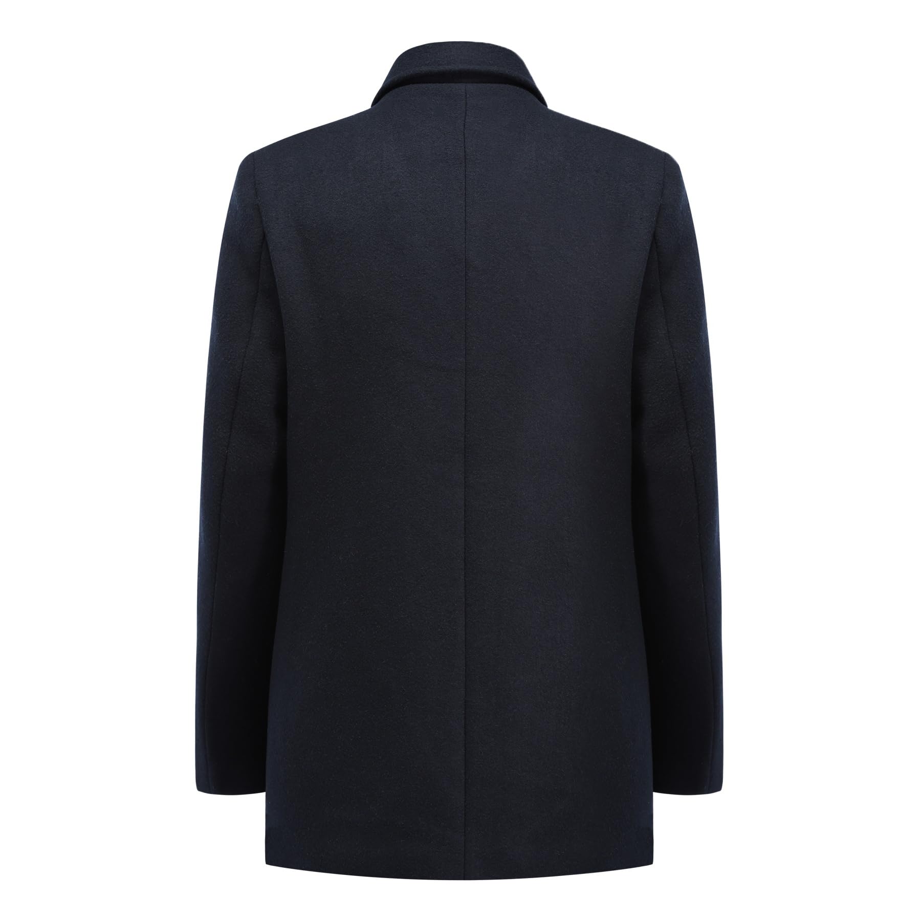 Allthemen Uomo Cappotti Lana Manica Lunga Coat Corti Casual Colletto Risvolto Outwear Spesso Calda Invernale