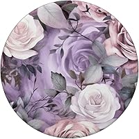 Vista 3 de Shabby Chic Púrpura Floral Rosa Flor N12 PopSockets PopGrip Estándar