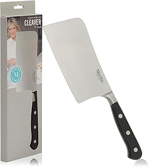 Carverton 6" Cleaver Knife, High Carbon Stainless Steel Kitchen Knives w/Black Triple Riveted Handle