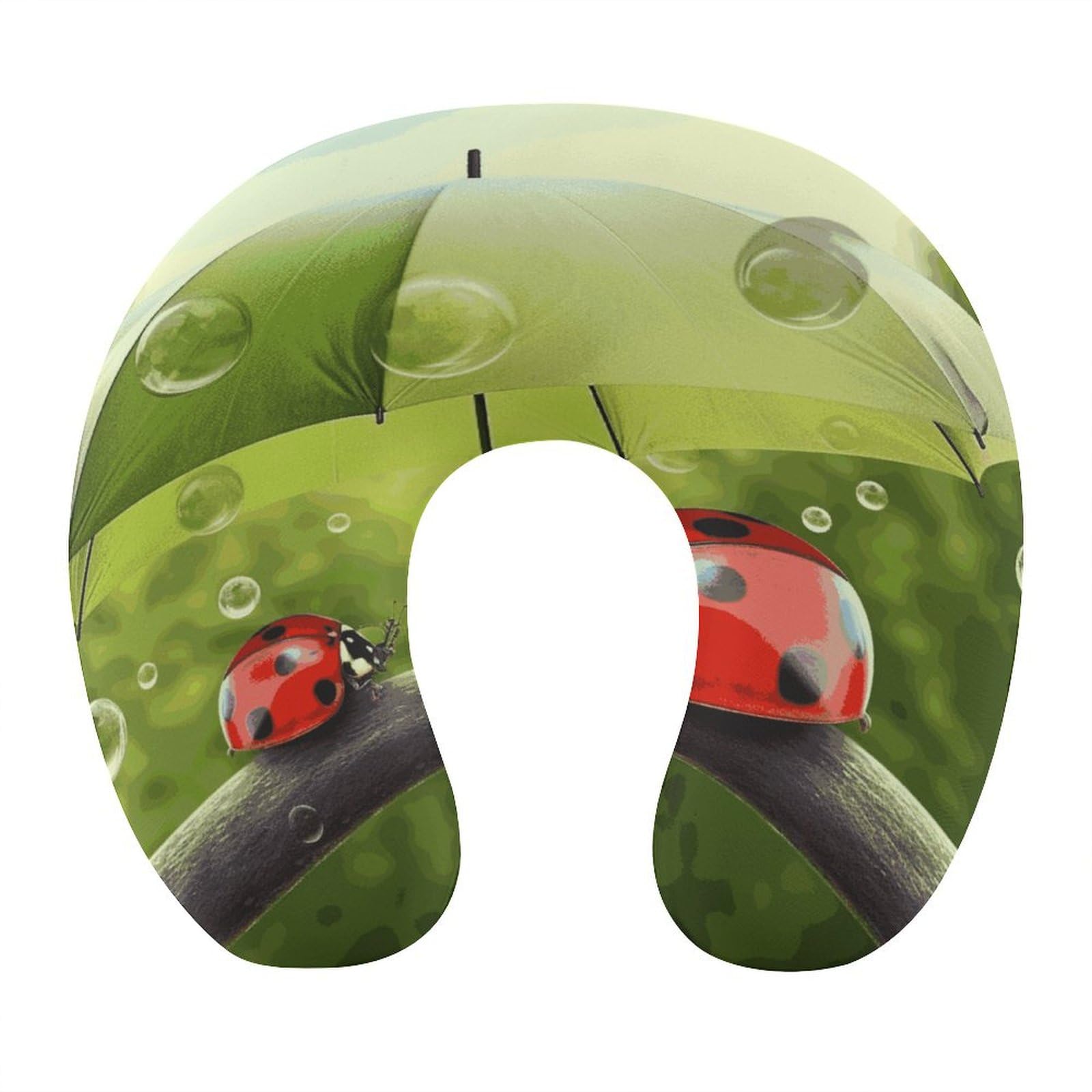 Oreiller de voyage en forme de U coccinelle ergonomique pour trajets