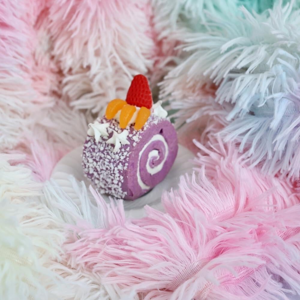 MYRU Plush Super Soft Blanket, Colorful Bedding Sofa Cover, Furry Fuzzy Faux Fur Throw, Cozy Tie Dye Shaggy Couch Blanket (51"x63", Rainbow) - Image 5