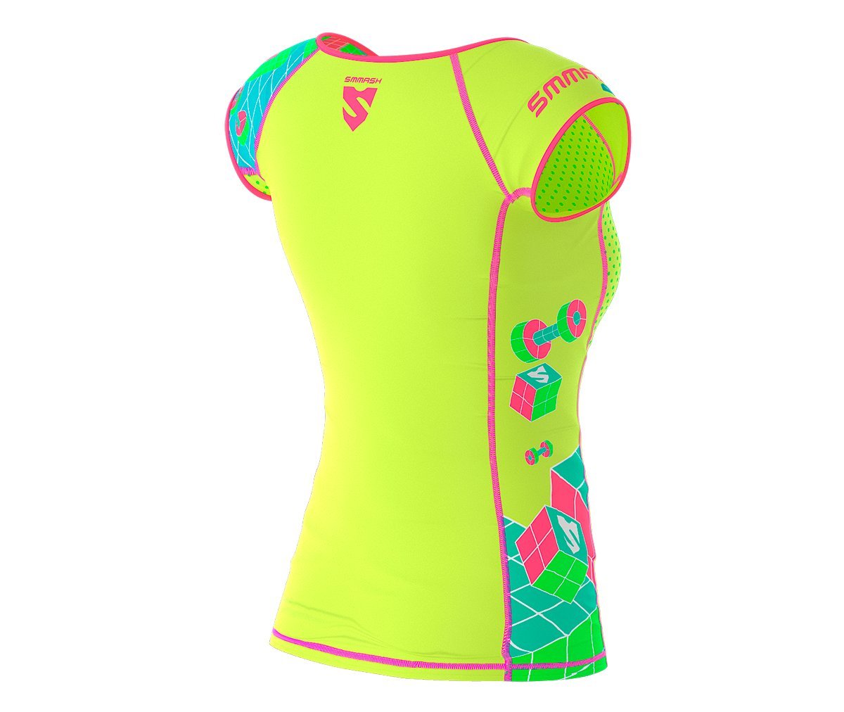 SMMASH Funktionsshirt Damen Kompressionsshirt Sportshirt Kurzarm Atmungsaktiv Second Skin Technologie Fitness Oberteil Outdoor