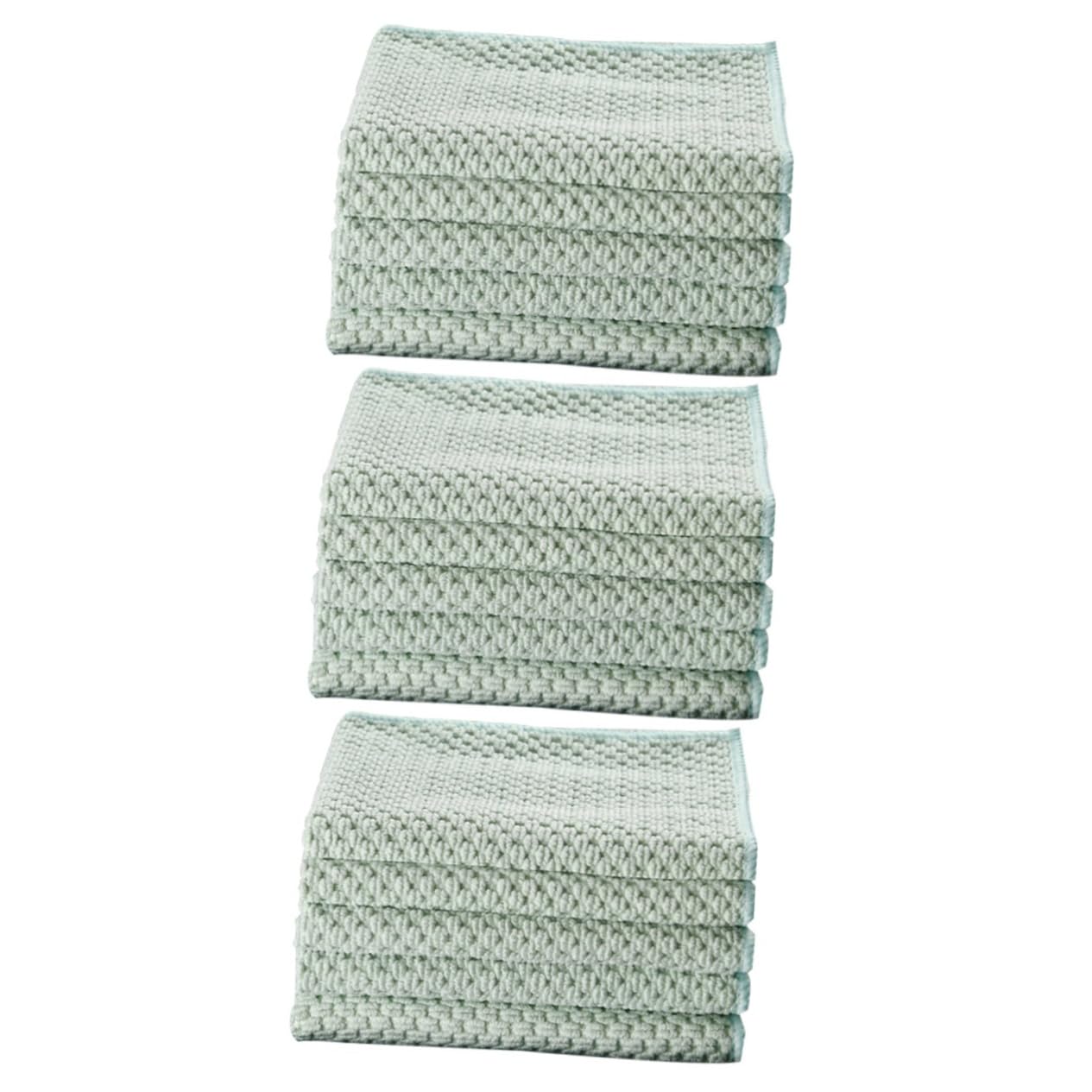 SHERCHPRY 3 Series Paquete De Paños De Cocina De Microfibra Verde Toallas De Limpieza para Utensilios Y Alta Absorción Y Poder De Limpieza para Cocina 5 Piezas X 3