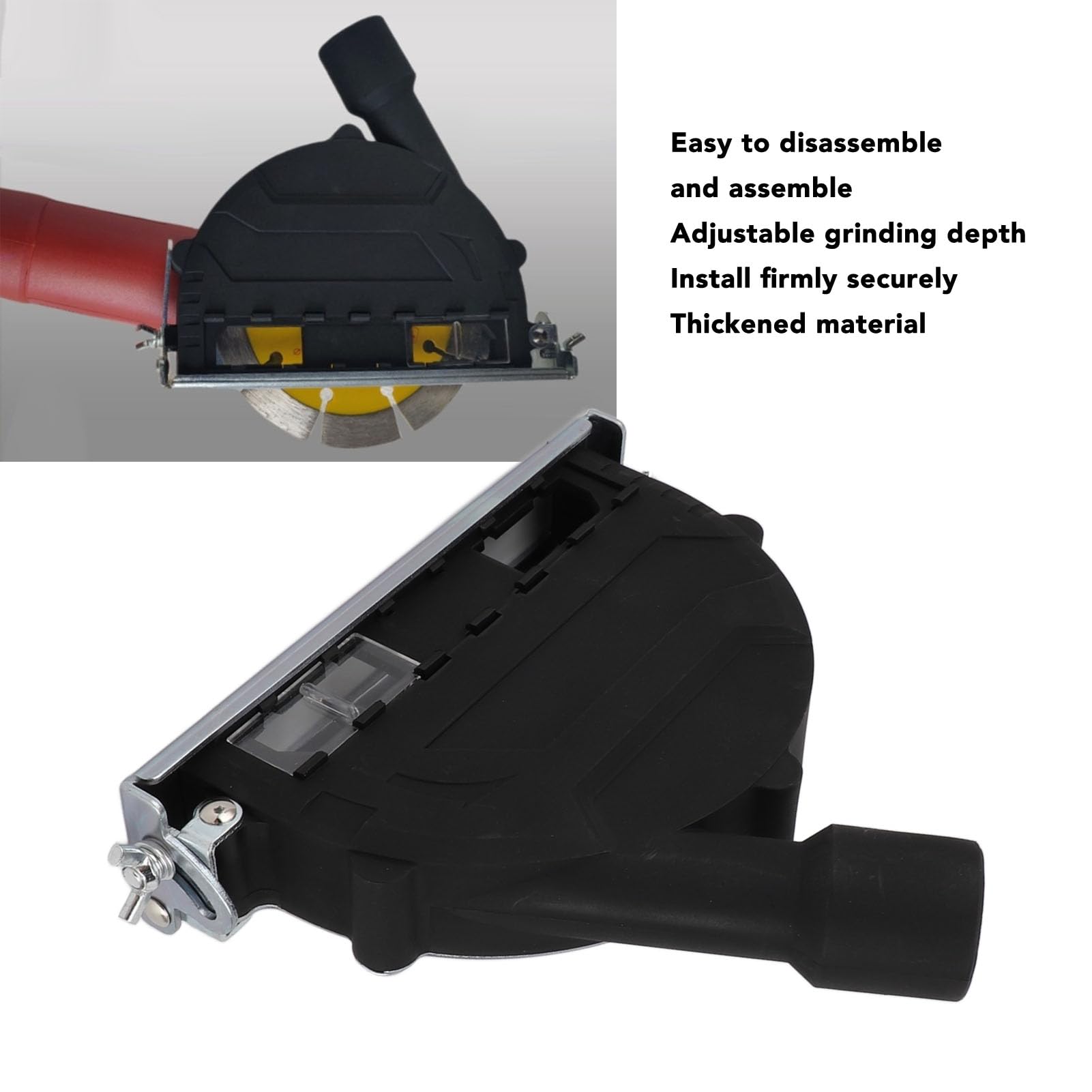 Angle Grinder Dust Shroud, Angle Grinder Dust Cover Adjustable Dust Extraction Cutting Guard Grinder Dust Collector for 100 to 135mm