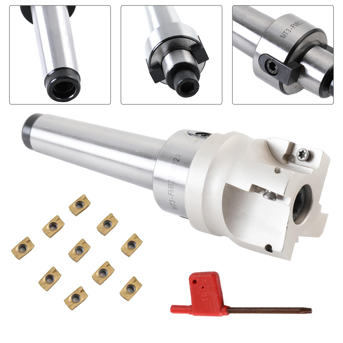 Soporte para fresa de planos MT3-FMB22-M12 400R-50-22, juego de corte CNC APMT1604