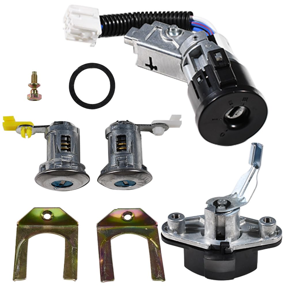 Ensemble de clés de serrure de contact et de serrure de porte Compatible avec Citroën C1, Peugeot 107, Toyota Aygo N0501412 9170.Y8