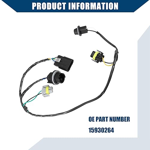 Miniatura 7 de Hihaha No.15930264 - Arnés de cableado para faros delanteros, cable de conector para Chevy Malibu 2008-2012, conector de arnés de cables para faros