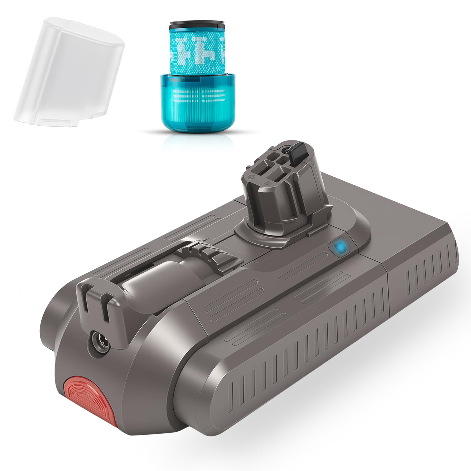 Photo 1 of HopeNest V11 Battery Replacement Compatible with Dyson V11 V15 SV15 Button Click in Installation Style Battery V11 Extra/Absolute/Animal/Outsize SV15 SV16 SV22 970425-01 Vacuum Cleaner Light Grey
