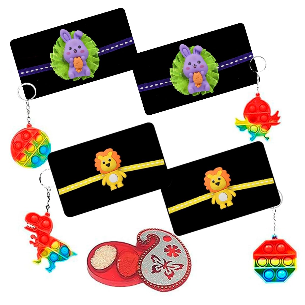 Natali Traders Rakhi for Brother Kids Pack of 4 with Gift Popet Pop Toys - 4 Cartoon Character Rakhi for Bhaiya and 4 Popet Pop KeyChain for Boys- Girls - Kids-Younger Brother (B0B4D2Q8JW) Amazon Price History, Amazon Price Tracker