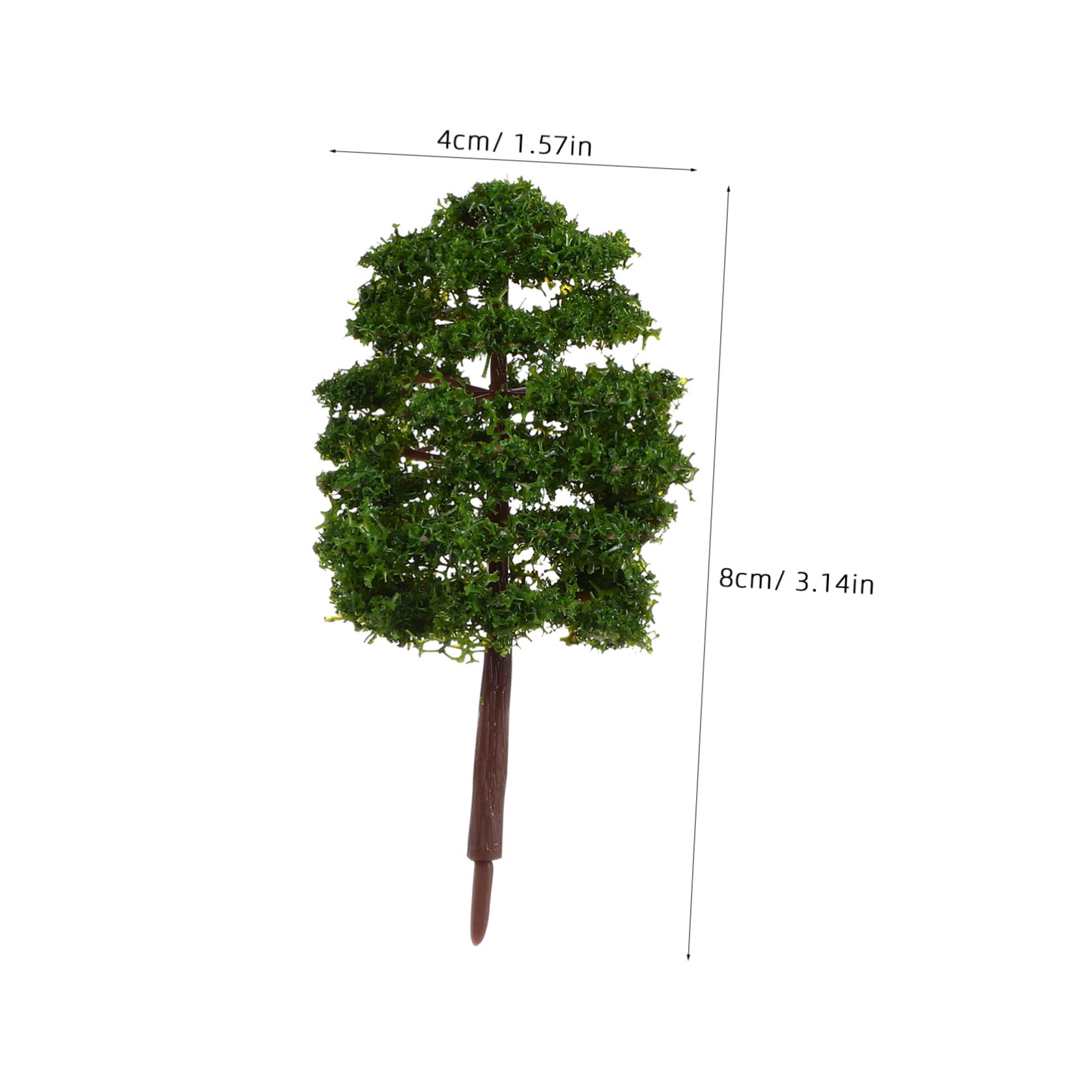 Albero Modello Paesaggio Verde 20 Pezzi, Plastico 1: 100 per Modellismo