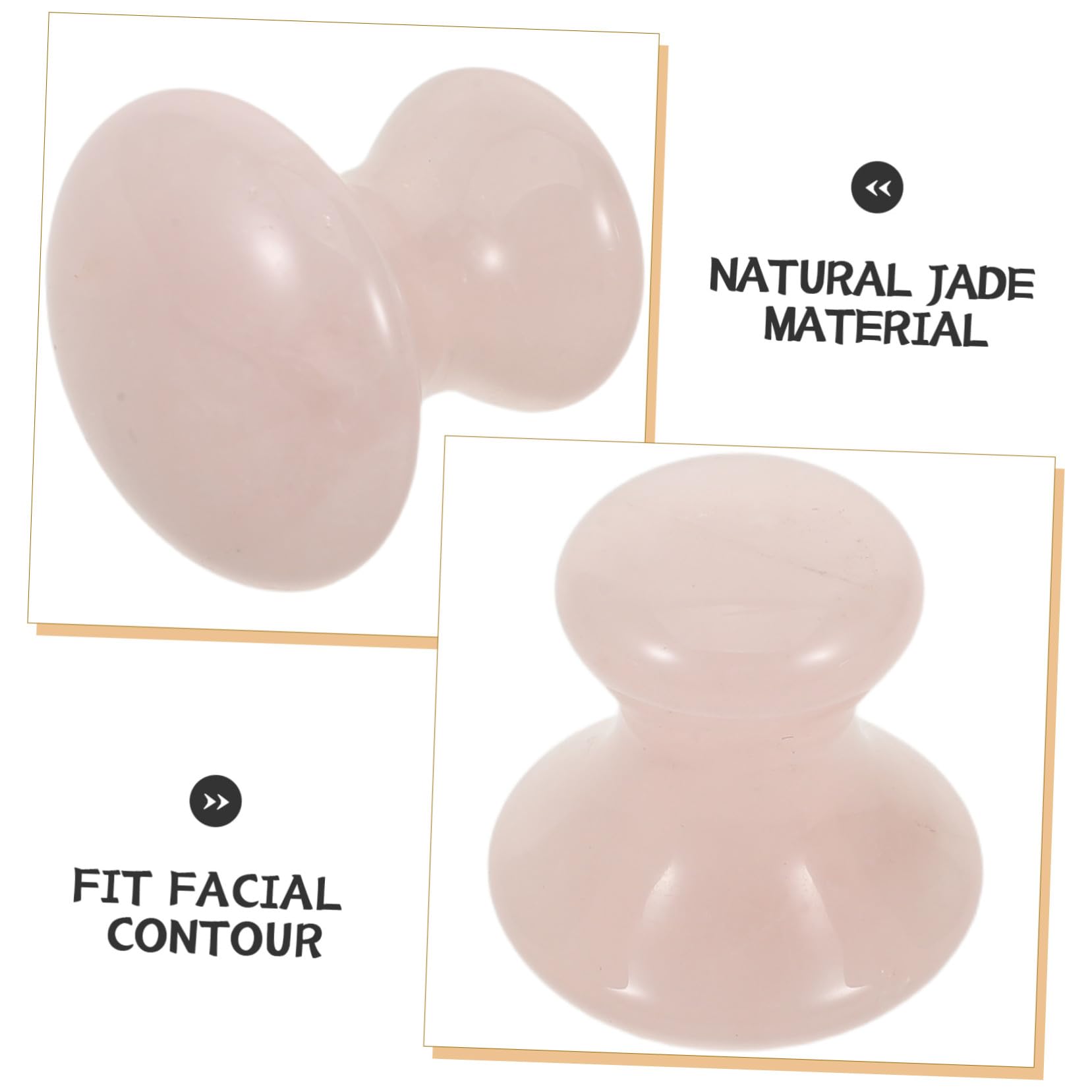 KOMBIUDA 3pezzi Rullo in Pietra Preziosa per Massaggio Facciale Strumento Gua Sha Forma di Fungo in Cristallo per Massaggio del Viso Adatto per Spa Salone di Bellezza e Uso Quotidiano