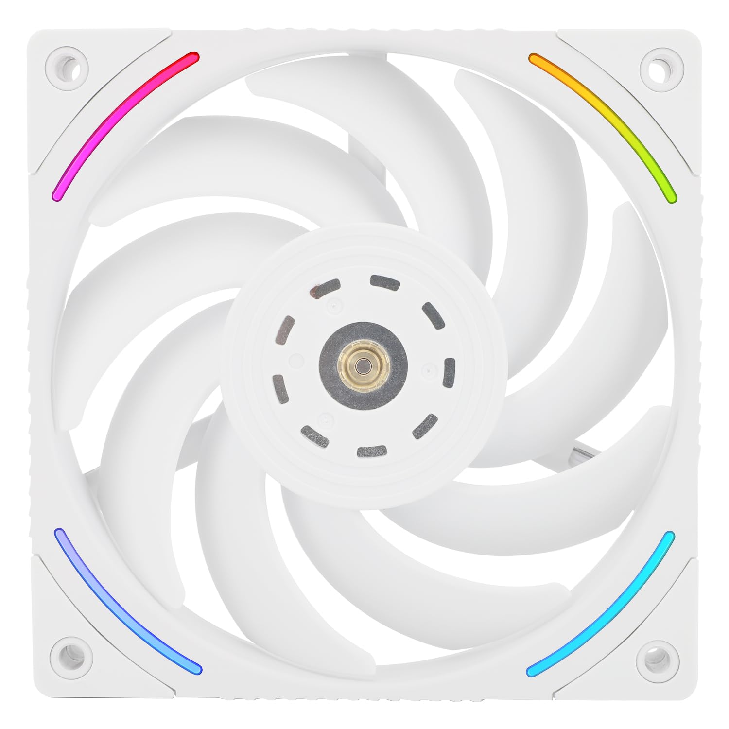 Thermalright TL-K12 White ARGB CPU Fan 120mm Case Cooler Fan, 4pin PWM Connector Silent Computer Fan with S-FDB Bearing and Double-Sided Rubber mat,