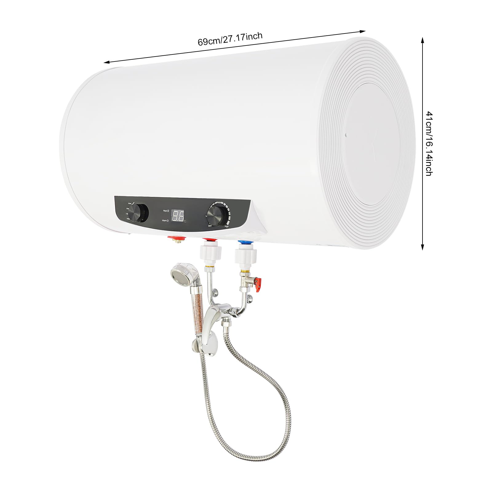 Scaldabagno elettrico da 2000 W, scaldabagno da parete da 70 l