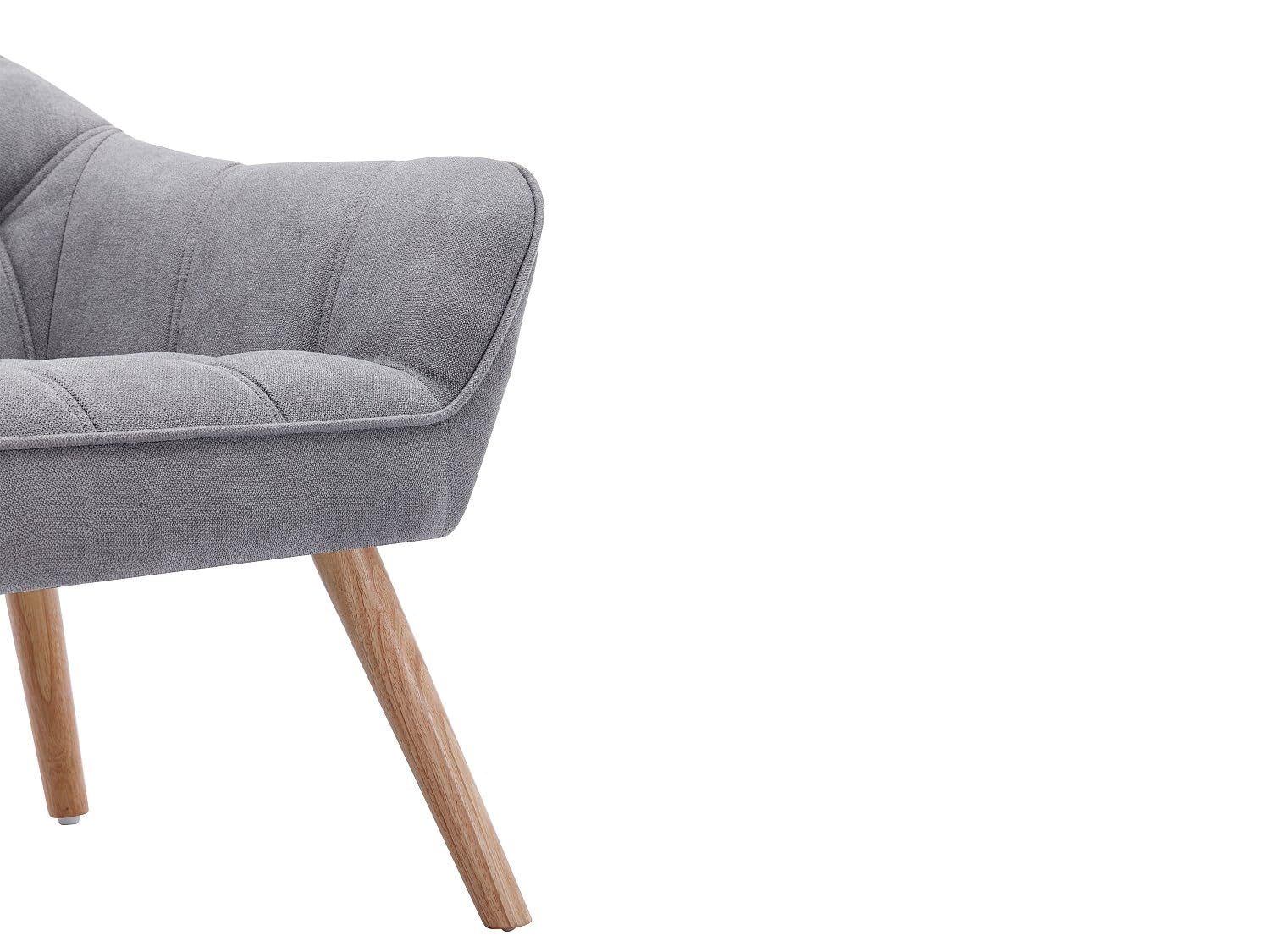 Vente-unique - Canapé 2 Places et Fauteuil en Tissu Gris Caserta