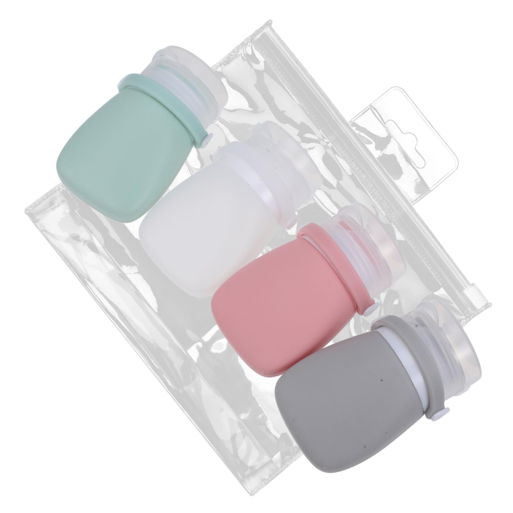 FOMIYES 4 Set Di Flaconi Per Cosmetici Liquidi Da Viaggio Comprimibili Contenitori Di Ricarica in Silicone Per Kit Di Cosmetici Da Viaggio