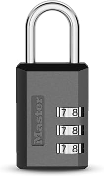 Master Lock Combination Padlock, Gym Locker Lock Custom 3-Digit Code, 647EC