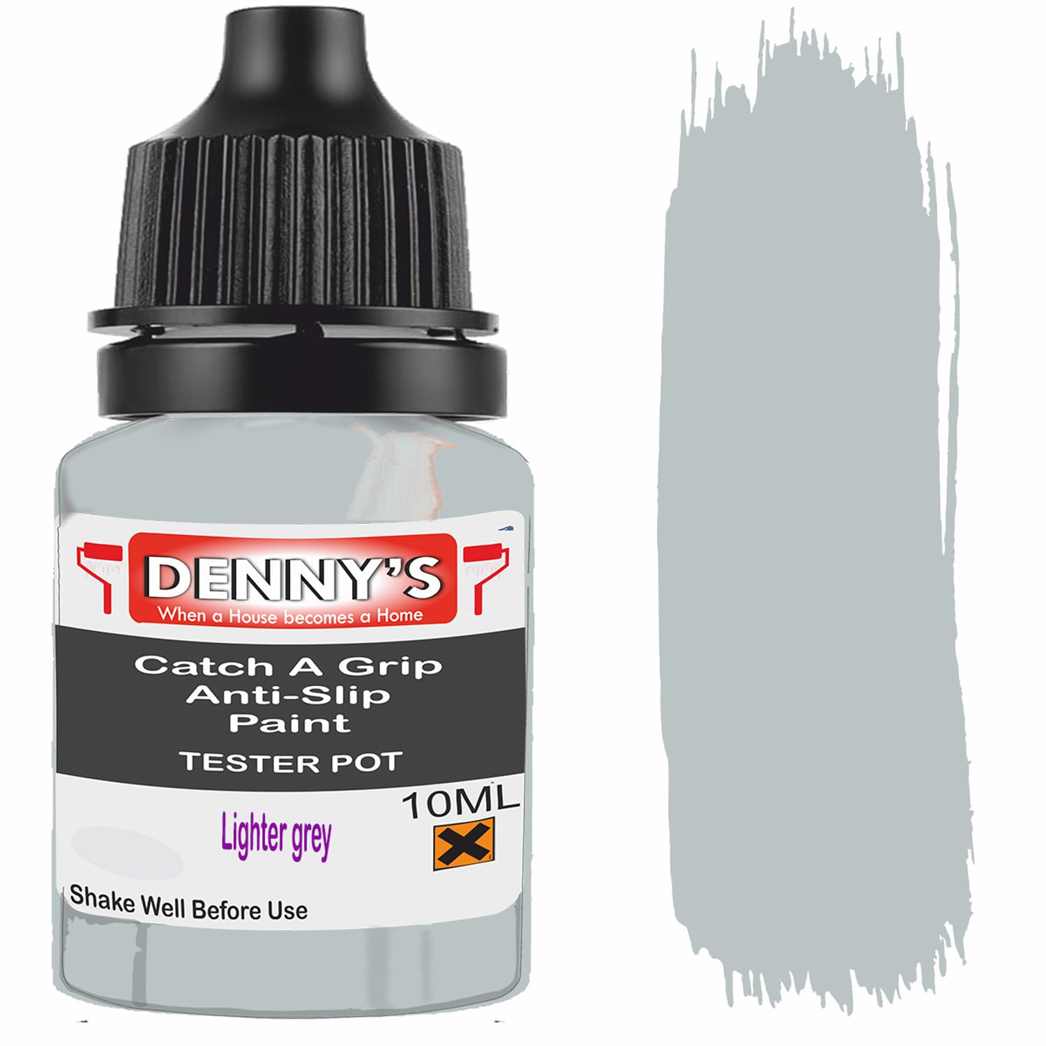 Catch A Grip Anti Slip Floor Paint – Non Slip Coating for Steps, Railings & Garages – 170 Colours, High Adhesion, Quick Dry, Multiple Sizes (Lighter grey, 10ml Tester Pot)