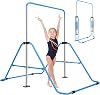 Gymnastics Bars, Junior Training Kip Bar Folding Gymnastics Equipment,Adjustable Height Horizontal Bar for kids ages 6-12 Girls for Home Gym Indoor Garden Outdoor