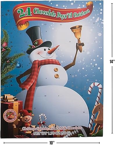 Miniatura 3 de Calendario de Adviento de Navidad de chocolate (4 diseños con 24 piezas de dulces cada uno)