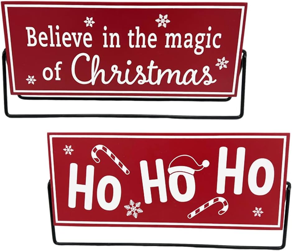 Christmas Tabletop Sign Decoration Wood Christmas Decor