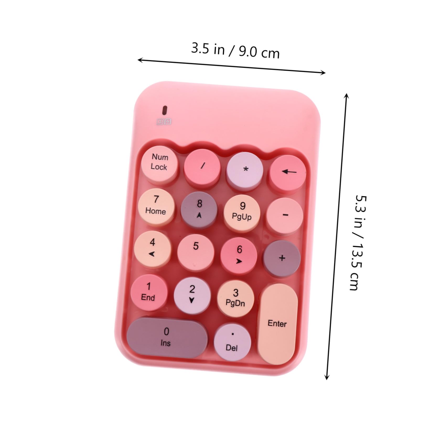 Tofficu Tastierino Numerico Wireless 2.4g Input ad Alta Velocità 18 Tasti Indipendenti P Rosa in ABS e Design Pratico Portatile per Ufficio e Moduli Finanziari
