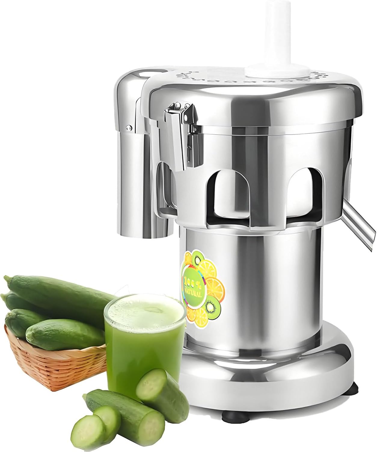 Commercial Juice Extractor, 370W/550W Heavy Duty Juicer Machine with Filter, Stainless Steel Juice Press Machine, 80-100 kg/hr /100-120kg/hr Juice Amount