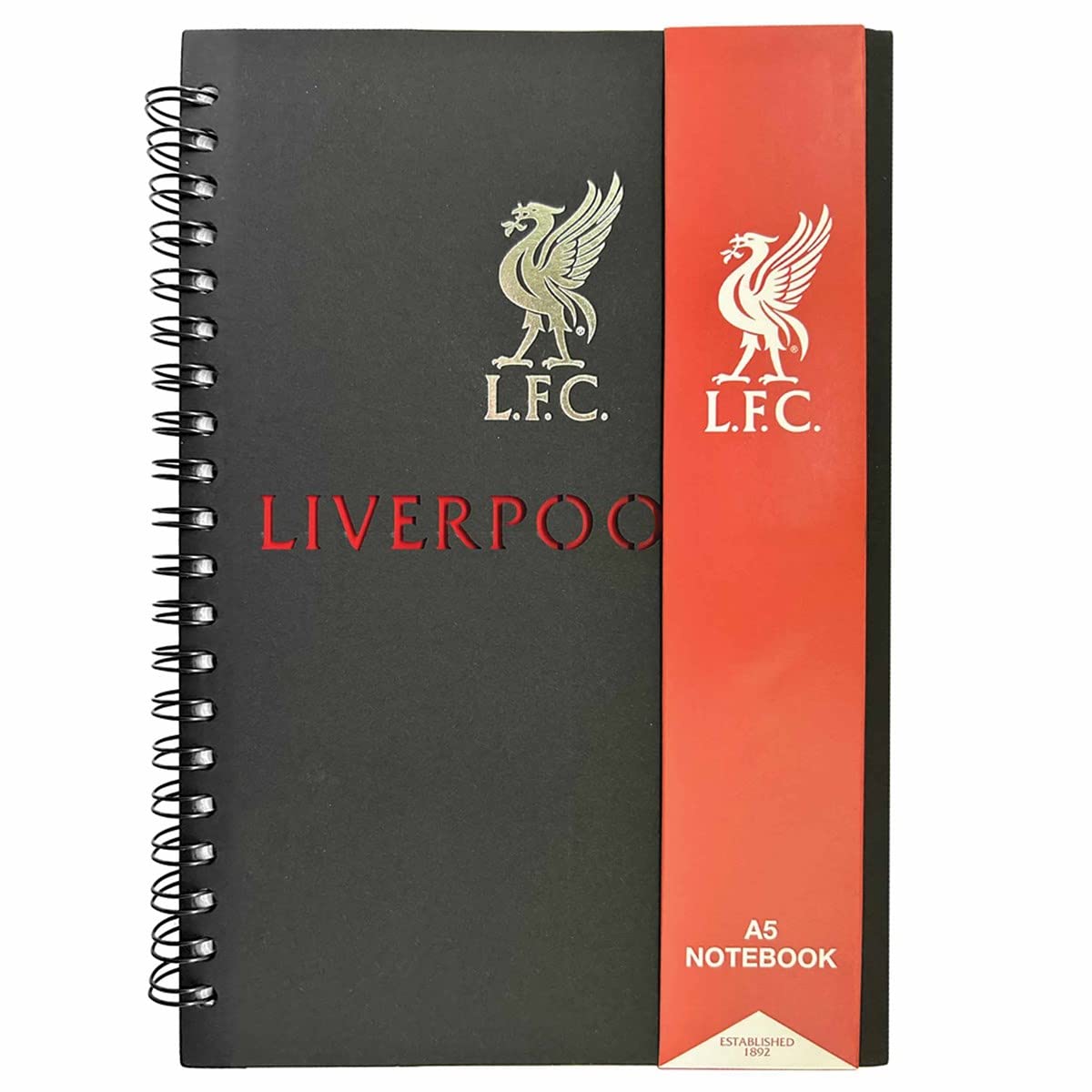 Liverpool FC A5 Spiral Notebook, Notebooks, Lined Pages, Sports, Gift