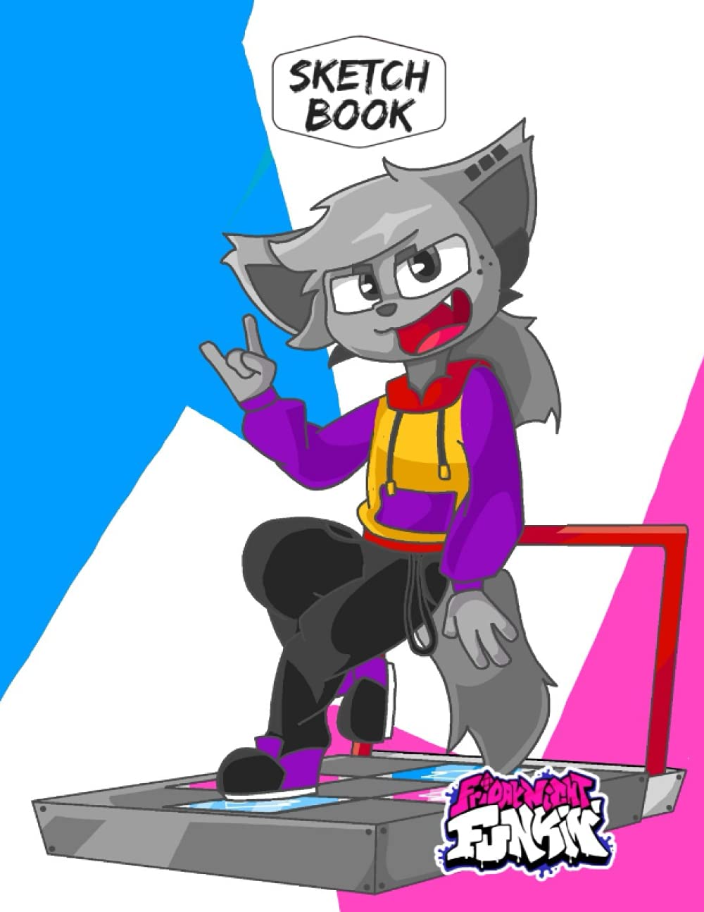 Kapi Fnf Sketch Book: Friday night funkin cover (8.5 x 11) inches 120 pages, Blank Unlined Paper for Sketching, Drawing, Whiting, Extra large Great ... kid or friend) Kapi Fnf - Fnf Sketch Book