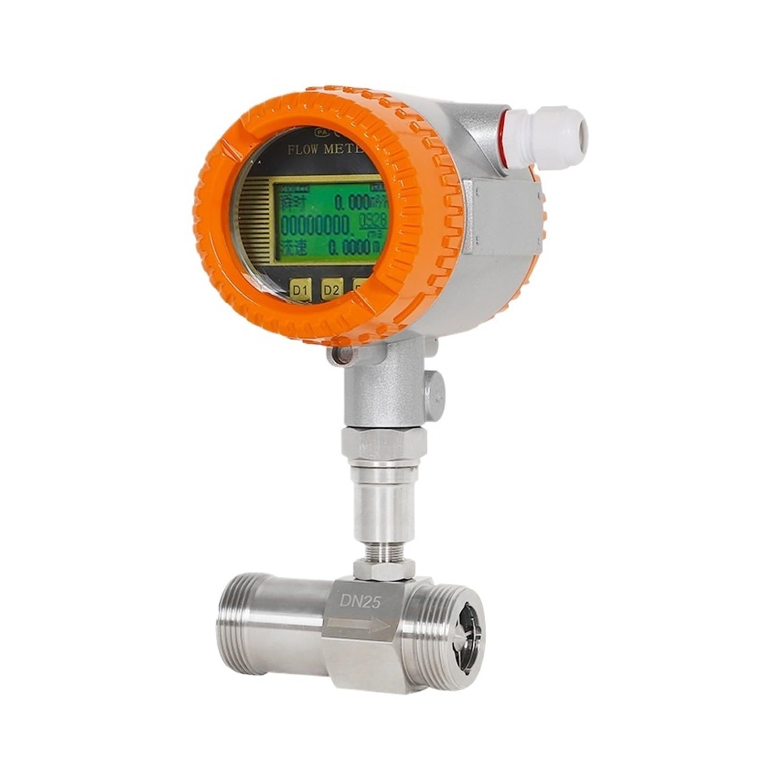 TBZOQAID Liquid Flow Meter Water Sensor Electronic Digital Display(DN25 external thread)