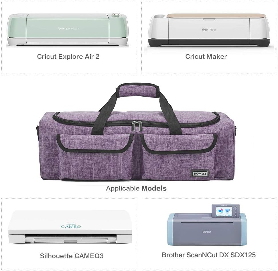 HOMEST Carrying Case Compatible with Cricut Explore Air 2, Cricut Maker, Silhouette CAMEO3, Lavender (Patent Design)