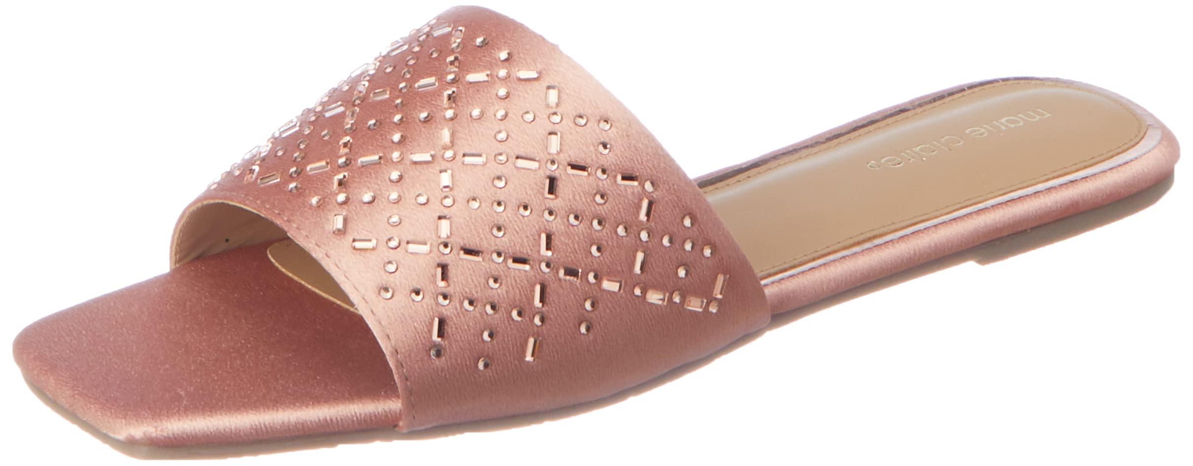 Marie Claire Matt Flat Mule Womens Mule Slippers In Rose Gold Sise- 8