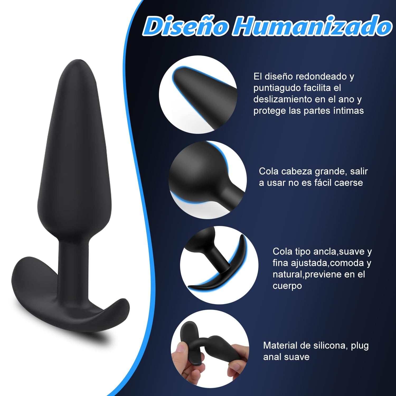3PCS Plug Anal Silicona Juguetes Sexuales Butt Plug Anales Mujer Hombr