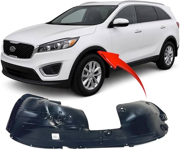 FitParts Compatible con Kia Sorento 2016–2018 Protector de Guardabarros Delantero Izquierdo | Lado del Conductor, Plástico, Listo para Instalar, OEM 86810C6000, KI1248142