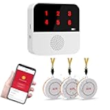 3 Pack Call Button System Wireless Nursing Pager Call System - 300ft Range Smart SOS Alarm with App, WiFi Portable and Bedside Alarm Help Request Device for Elderly, Nurses,Caregivers