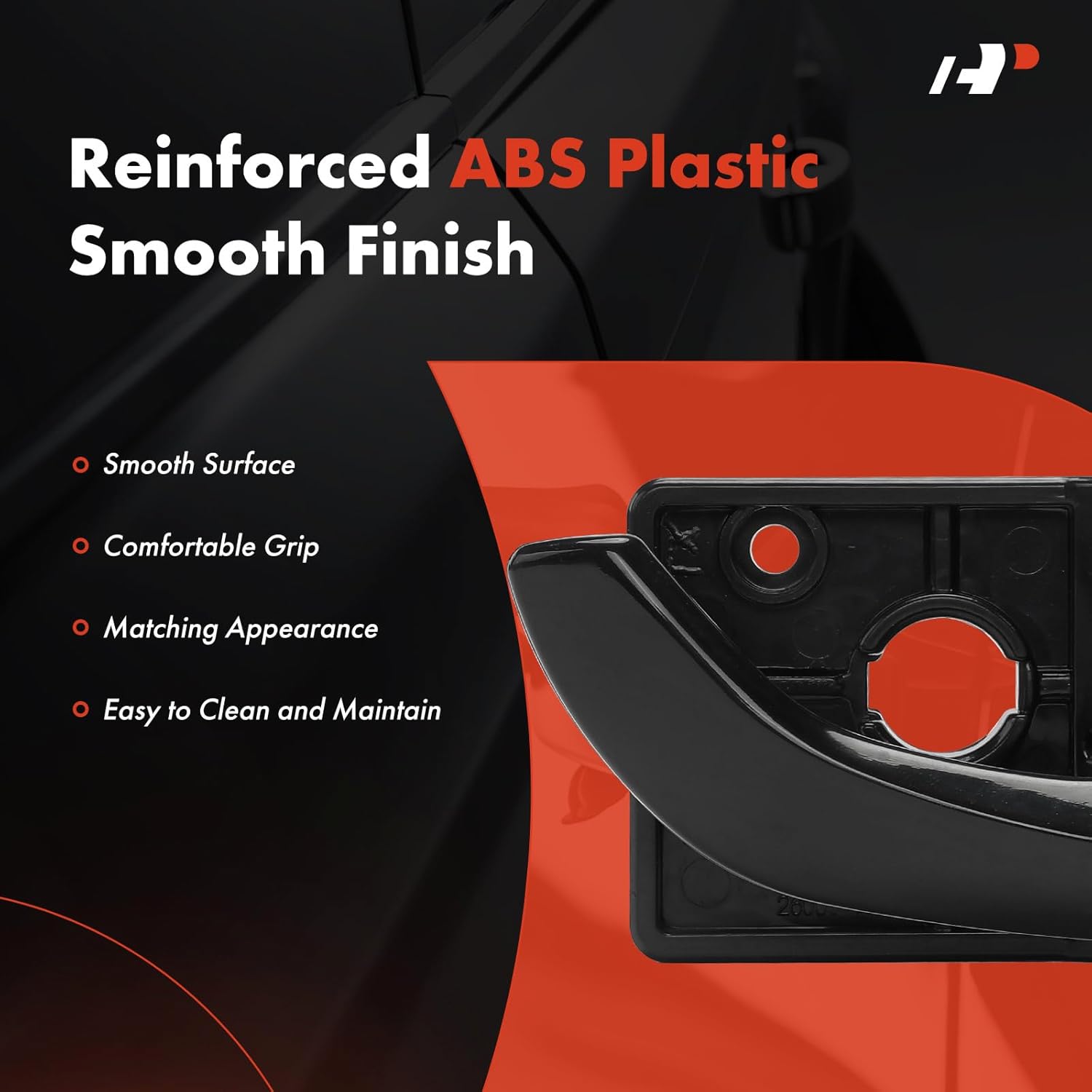 A-Premium Inside Interior Door Handles Compatible with Hyundai Tucson 2006 2007 2008 2009, Smooth Black, 4-PC Set, Front & Rear Driver and Passenger Side