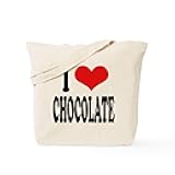 CafePress I Love Chocolate Tote Bag Natural Canvas Tote Bag, Reusable Shopping Bag