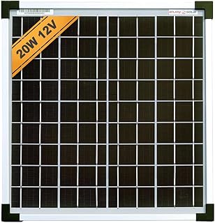 enjoy solar Mono 20W 12V Monokristallines Solarpanel Solarmodul Photovoltaikmodul ideal für Wohnmobil, Gartenhäuse, Boot