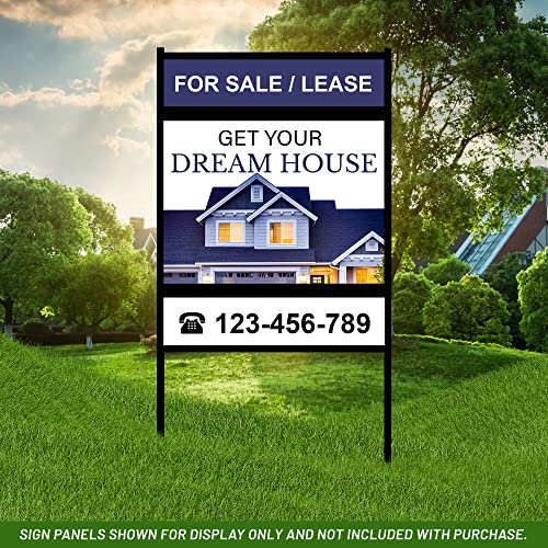 Justsignframes C290 Real Estate Yard Sign Metal H Frame (3-Pack) W/Riders thumb #5