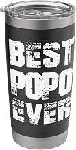 Best Popo Ever Fathers Day Grandpa Coffee Travel Mug Stainless Steel Insulated Tumbler