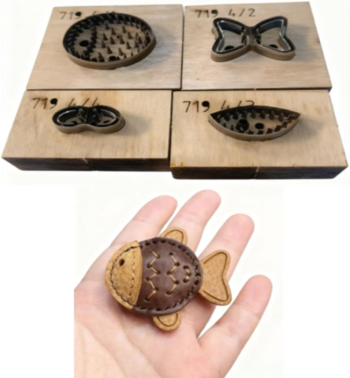 YJIUYUANQ Leather Metal Cutting Die DIY Stamping Punching Cutter Alloy Steel for Handmade DIY mini Fish Pendant