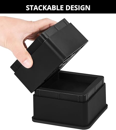 Miniatura 7 de Utopia Bedding Elevadores de cama de 2 pulgadas, paquete de 8, elevadores ajustables para muebles de 2 y 4 pulgadas, espuma antideslizante y