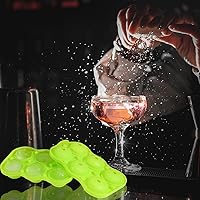 Vista 7 de Ice Cube Trays, Silicone Round Ice Ball Maker Mold, Big Whiskey Ice Ball Maker, Apples Ice Tray Mold for Cocktails, Bourbon, Freezer, Keep Drinks